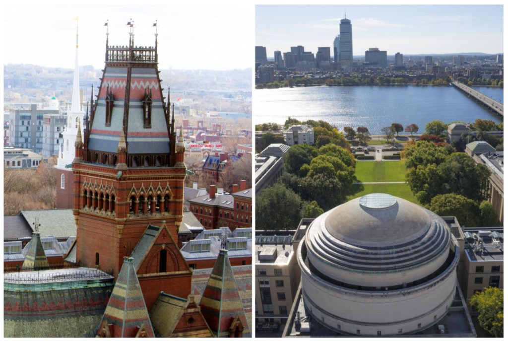 images of Annenberg Hall and MIT's Great Dome