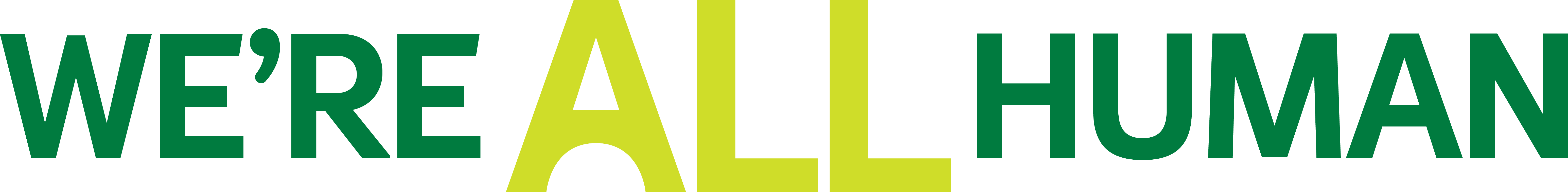 a logo that says we're all human