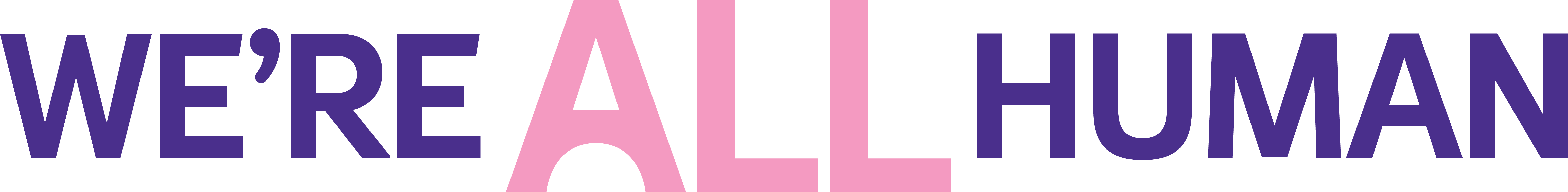 a logo that says we're all human