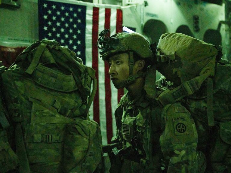 Soldiers in full gear