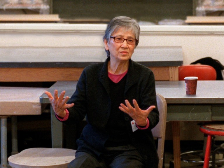 Namhi Kim Wagner talking to people