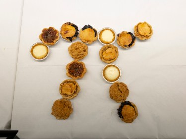 Mini pies made into a Pi symbol